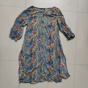 Floral Kurti With Buttons