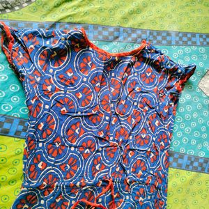 Anouk Red And Blue Kurta