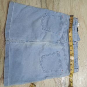 DIWALI SALE!! BLUE DENIM FITTED MINI SKIRT