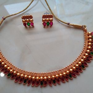 Golden Temple Necklace Set