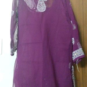 New Chikankari Kurti With Inner