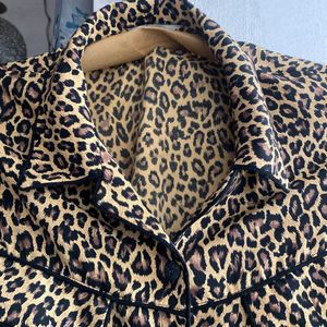 This is Leopard Printed Shirt Full Sleeve