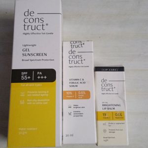 Combo Of Deconstruct Sunscreen, Serum & Lip Balm