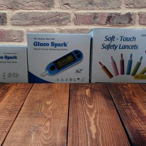 Glucometer, 100 Test Strips, Soft Touch Safety