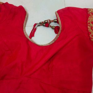 Lehenga / Half Sari With Princess Cut Blouse