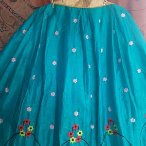 Navratri Sea Green Lehenga