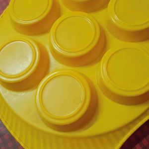 Plastic Tea Serving Tray Yellow Color