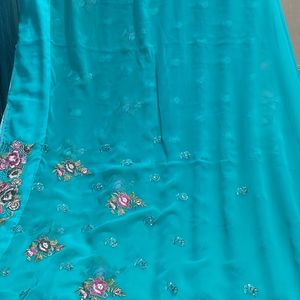 Embroidered Georgette Saree