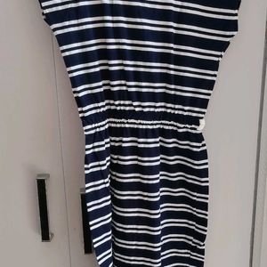 Blue And White Striped Dress