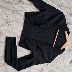 Black Bolero Crop Sweater