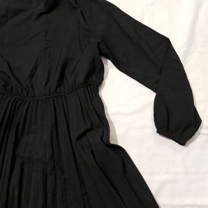 Pleated Black Dress