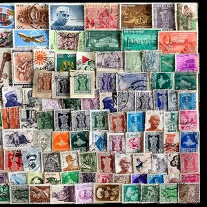 Buyer will get 50 old republic Indian stamps.
