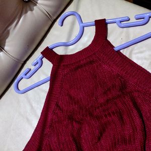 Hot Maroon Crop Top❤️