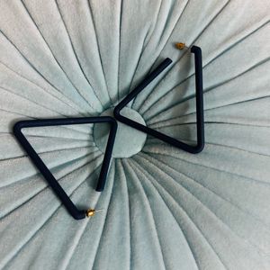 Navy Blue Geometric Acrylic Triangle Hoop Earrings