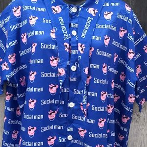 UNISEX Blue Funky Peppa Pig Shirt