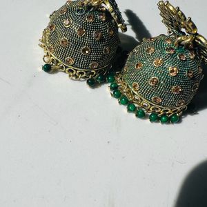 Olive Green Jhumkaas