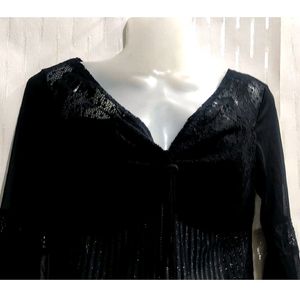 Stylish Black  transparent Top For women's