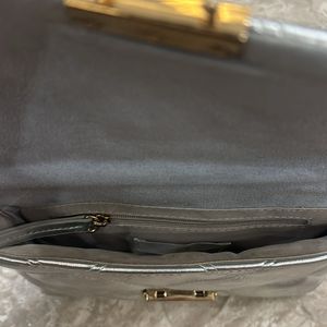 Metallic Grey Sling Bag