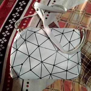 White Sling Bag Stylish Printed