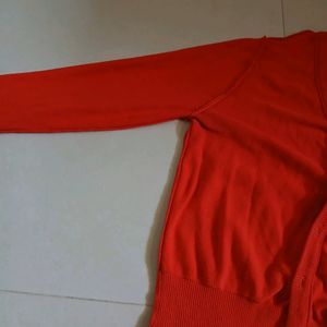 Orange Red Korean Brand Sweater