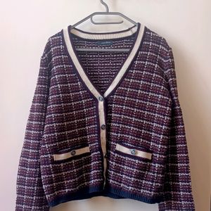 💥PRICE DROP 💥Old Money Style Checkered Cardigan