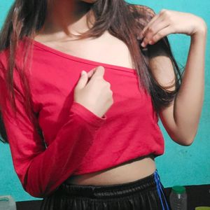 Red Crop Top