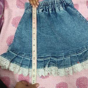 Denim Skirt For Kids(2-3) Yrs