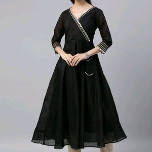 Inddus Black Anarkali Kurta