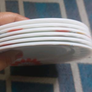 6 Ceramic Quater Plates