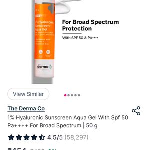 ✨The Derma Co 1% Hyaluronic Sunscreen Gel✨