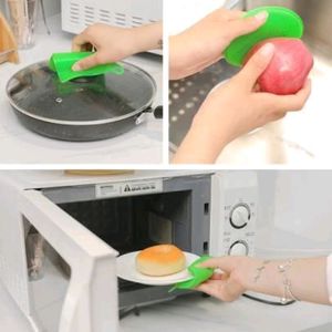 2 Pieces Kitchen Silicone Sponge Dish Washing Scru