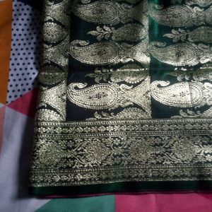 Pure Benarasi Saree(pink& Green)