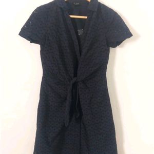 Navy Blue Summer Cotton Dress