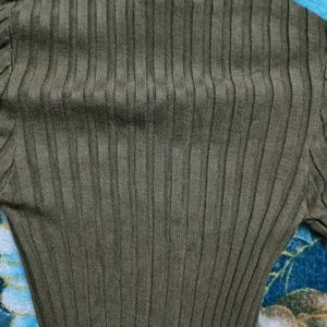 Combo of 2 Stretchable Knit-Ribbed High Neck Tops