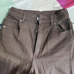 H&M Brown Wide Leg Jeans