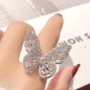 Elite Silver Chunky Butterfly Ring