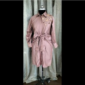 Hollaback Twisted  Shirt Style Dress