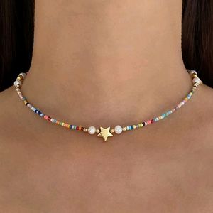 Multicolor Dainty Neckpiece With Star Charms ✨🎀