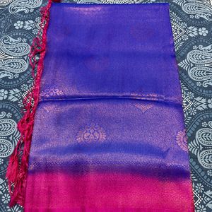 Brand New Dual Tone Mulberry Silk - Blue And Pink