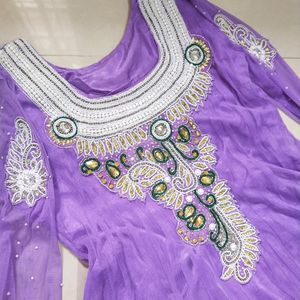 Levender Colour Kurta Set With Dupatta... C