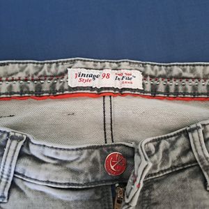 Vintage Racing Denim Jeans Grey Men