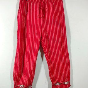 Red Striped Salwars (Women's)