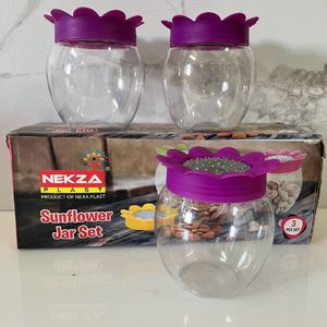 3Pcs Sunflower Jar Set