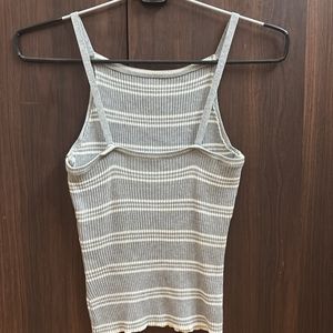 Grey Ribbed Tank Top