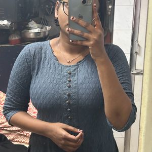 Premium Chikankari Kurti 🩶