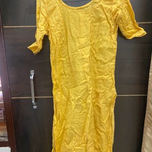 Yellow Sequin Work Stitched Suit