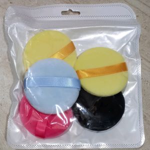 5pc Multicolour Pure Cotton Powder Puff