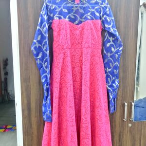 Chanderi Embroidery Gown (Brand New)