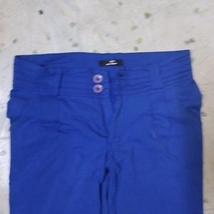 Stretchable Royal Blue Tapered Trousers