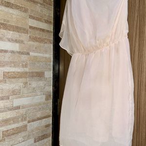 Designer peach One Shoulder Dress